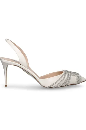 Aquazzura Zapatos De Tacón Destalonados De Satén 75mm