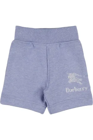 Burberry Shorts De Algodón Con Cintura Alta