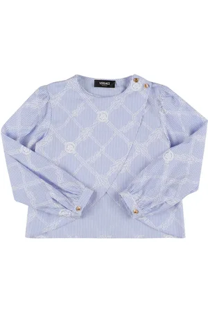 VERSACE Camisa De Algodón Popelina Con Estampado