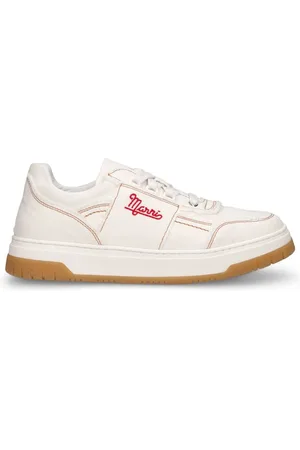 Marni Sneakers De Denim De Algodón Con Cordones