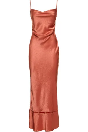 Nanushka Vestido Camisero De Satén