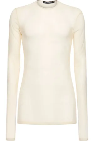 Dolce & Gabbana Camiseta De Tul Con Manga Larga