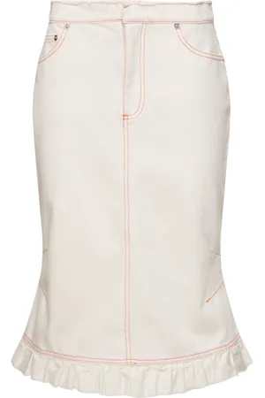 CORMIO Falda Midi De Denim Con Lazo