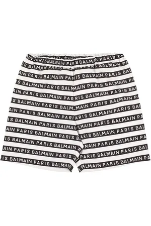 Balmain Bañador Shorts De Nylon Con Logo Estampado