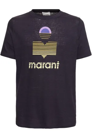 Isabel Marant Camiseta De Jersey De Lino Con Logo