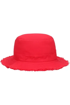 Jacquemus Gorro Bucket De Algodón Con Logo