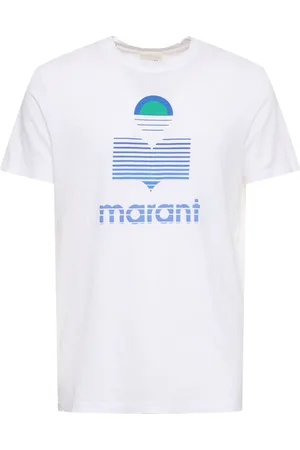 Isabel Marant Camiseta De Jersey De Lino Con Logo