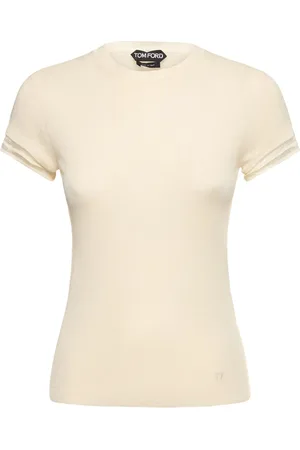 Tom Ford Top De Punto De Cashmere Y Seda Con Manga Corta