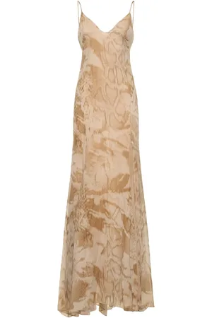 BLUMARINE Vestido Largo De Viscosa Estampada