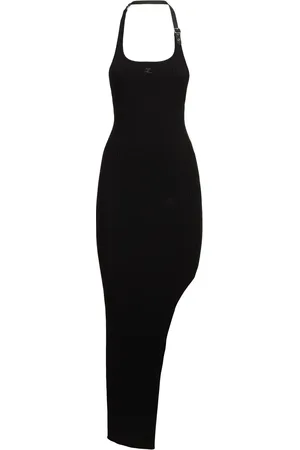Courrèges Vestido Largo De Punto Acanalado