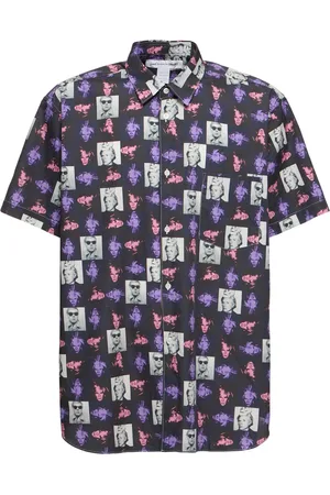 Comme des Garçons Camisa De Algodón Popelina Estampada