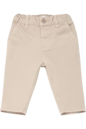 Emporio Armani Pantalones De Gabardina De Algodón