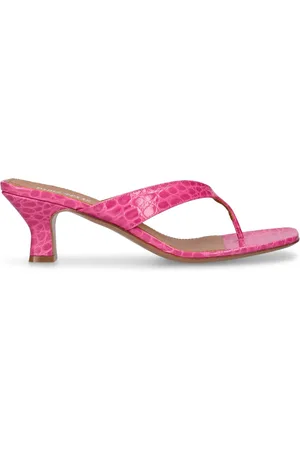 PARIS TEXAS Mules De Piel Efecto Cocodrilo 55mm
