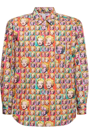 Comme des Garçons Camisa De Algodón Popelina Estampada