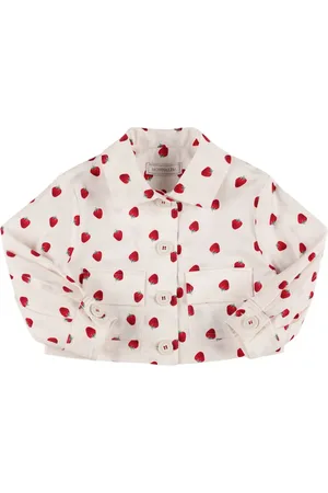 MONNALISA Chaqueta De Gabardina De Algodón Estampada