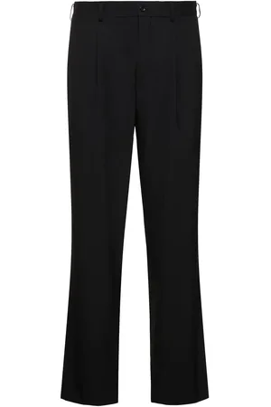 Comme des Garçons Pantalones De Lana Plisados