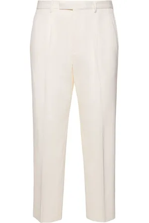 Ermenegildo Zegna Pantalones Plisados De Algodón Y Lana