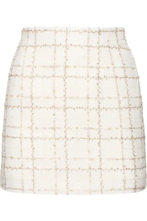 Alessandra Rich Minifalda De Tweed Con Lentejuelas