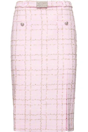 Alessandra Rich Falda De Tweed Con Lentejuelas