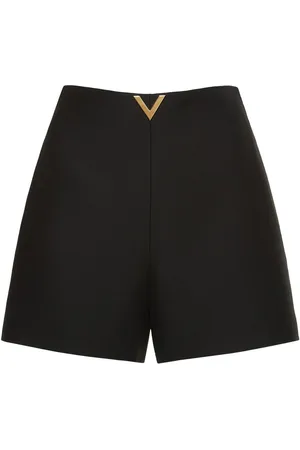 VALENTINO Shorts Cortos De Lana Y Seda Crepé