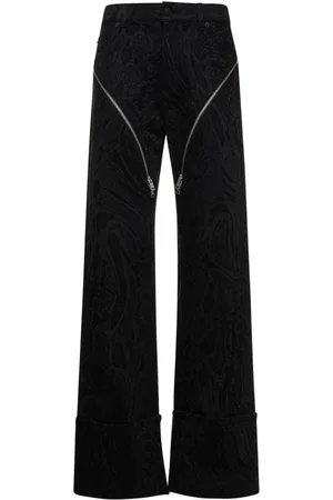 MUGLER Jeans De Denim Con Cremallera