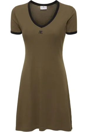 Courrèges Vestido Corto De Algodón