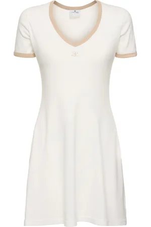 Courrèges Vestido Corto De Algodón