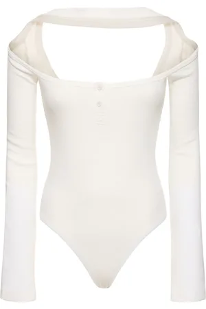 Courrèges Body De Algodón Acanalado