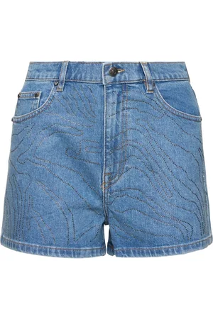 ROTATE Shorts De Denim De Algodón