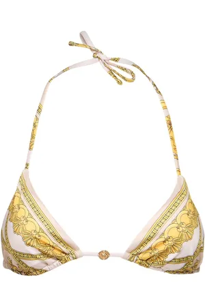 VERSACE Top De Bikini Triangular De Lycra Estampado