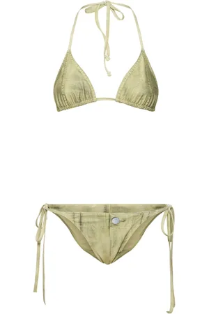 Acne Studios Bikini Triangular Efecto Denim