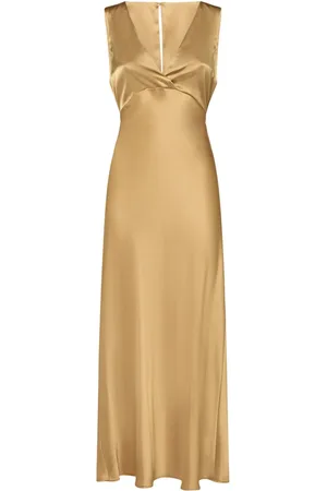 Max Mara Vestido Largo De Satén