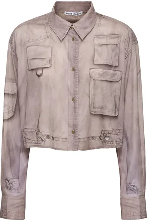 Acne Studios Camisa Cargo De Algodón Voile