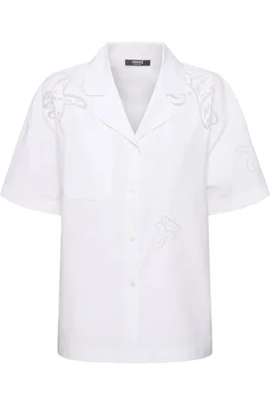 VERSACE Camisa De Popelina De Algodón