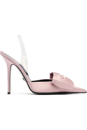 VERSACE Sandalias Destalonadas De Satén 110mm