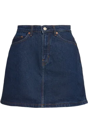 Reformation Minifalda De Denim Con Cintura Alta