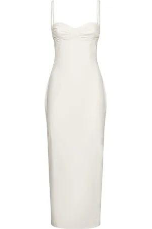 Reformation Vestido Midi De Popelina De Algodón