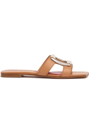Roger Vivier Sandalias Planas De Piel Con Hebilla 5mm