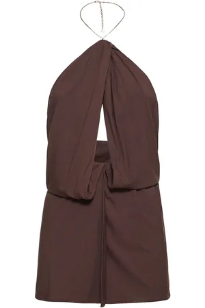The Attico Vestido Corto Halter De Jersey