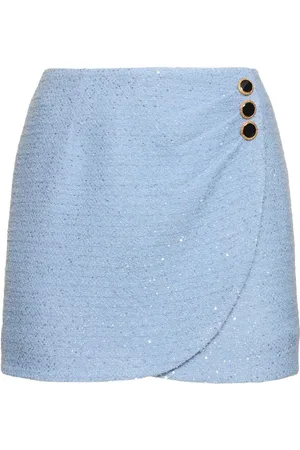 Alessandra Rich Minifalda De Tweed Con Lentejuelas