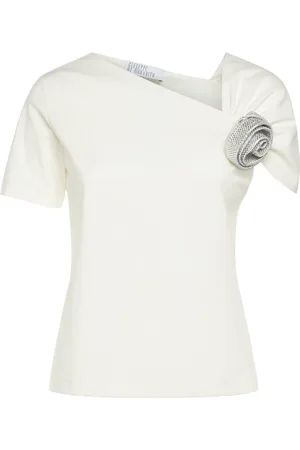 GIUSEPPE DI MORABITO Top De Algodón Con Rosa