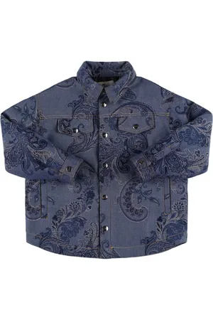 Etro Chaqueta De Denim De Algodón Estampado