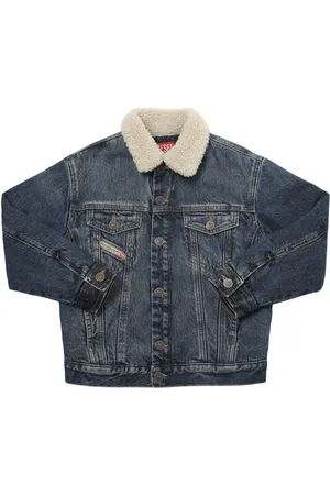 Diesel Chaqueta De Denim Y Pelo Sintético