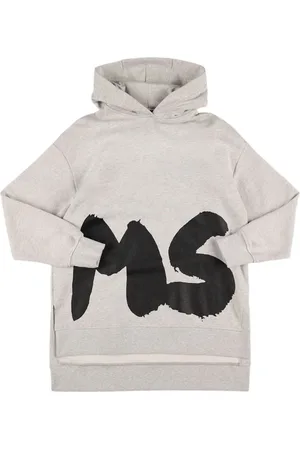 Msgm Vestido Sudadera De Algodón Con Capucha