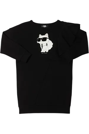Karl Lagerfeld Vestido De Jersey De Algodón Estampado