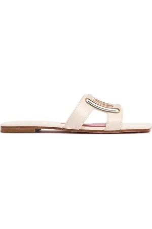 Roger Vivier Sandalias Planas De Piel Con Hebilla 5mm