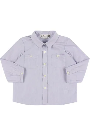 BONPOINT Camisa De Popelina De Algodón Estampada
