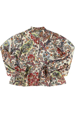 Etro Camisa De Popelina De Algodón Estampada