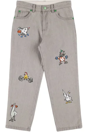 Stella McCartney Pantalones De Denim De Algodón Estampados