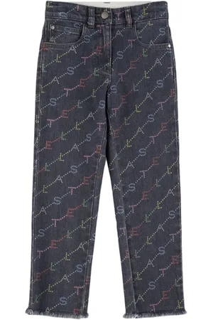 Stella McCartney Pantalones De Denim De Algodón Estampados